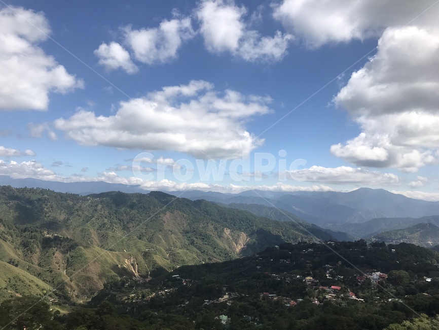 필리핀산,산꼭대기,산속,필리핀관광지,하늘,숲,전망