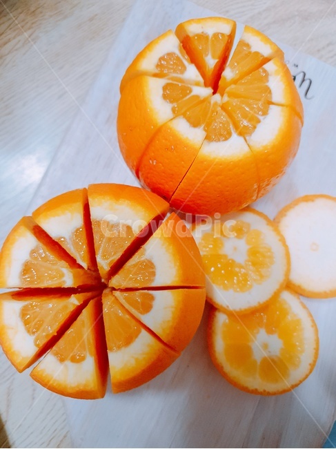오렌지,과일,8조각,새콤,달콤,과일,열매,fruit