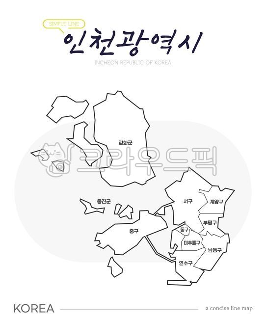 Incheon, Incheon Metropolitan City, map, Incheon map, Incheon ...