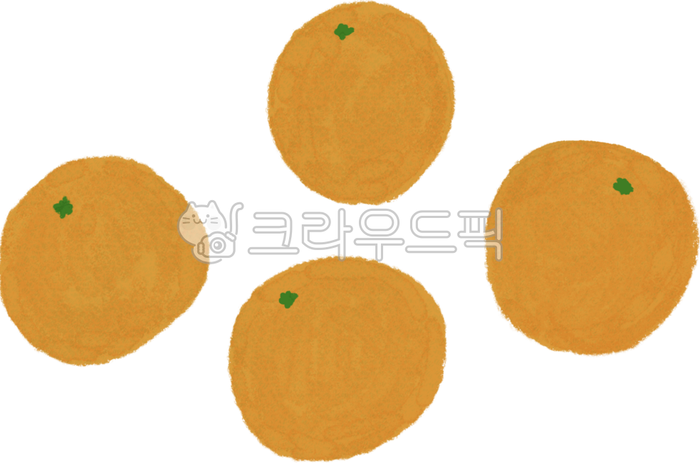 가을, 제철음식, 귤, 일러스트, 색연필그림, 사진,이미지,일러스트,캘리그라피 - kkk4096작가