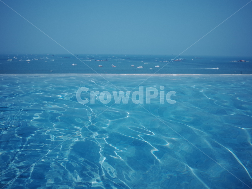 수영장,괌,하와이,바다,guam,hawai,섬,ocean,sea,sky,cloud,하늘,구름,outdoors,자연,nature,풍경,경치,대양,해안선,shoreline,landscape,호텔수영장,인피니트풀,풀,pool