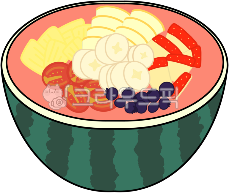 Fruit hwachae,fruit,hwachae,summer food,cool,pineapple,apple,blueberry,melon,cherry tomato,banana