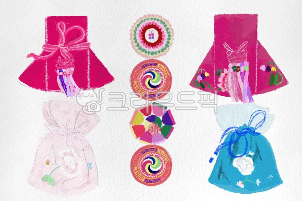 추석일러스트공모전,추석,한가위,복주머니,전통