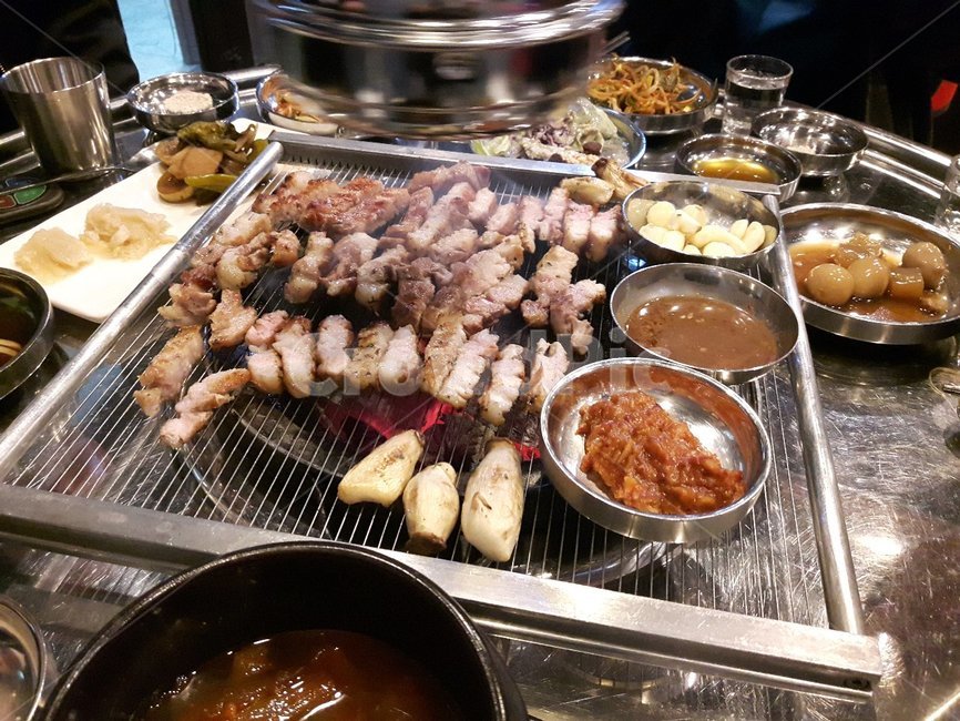 삼겹살,고기,정렬,숯불,술