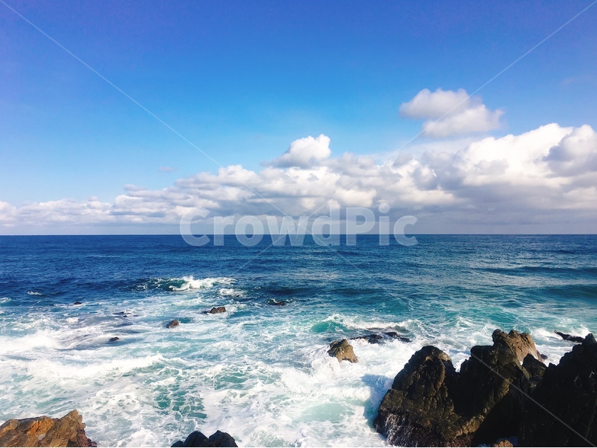 정동진,바다,파도,하늘,구름,강릉,동해,동해바다,자연,풍경,nature,landscape,ocean,대양,outdoors,옥외,sea,water,물,promontory,곶