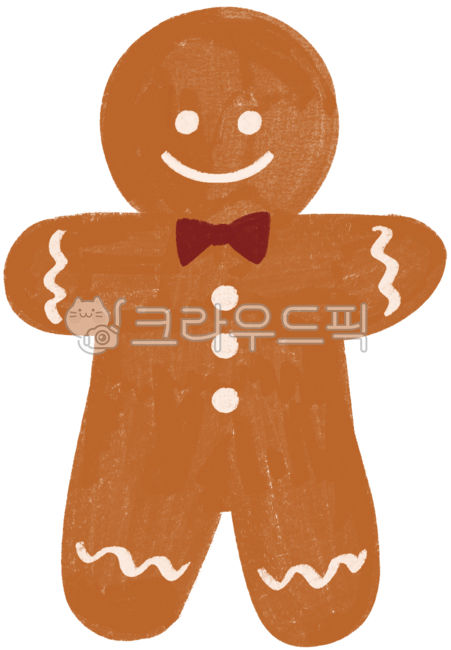 일러스트,드로잉,진저브레드,음식,장식,진저브레드맨,cookie,쿠키,과자,간식,사람모양,크리스마스,겨울,색연필