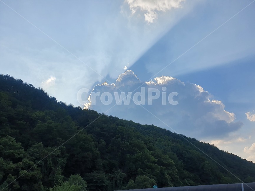 풍경,하늘,구름,햇빛,산