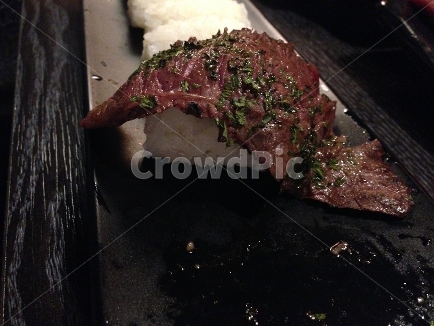 초밥,불초밥,소고기,밥,스시,sushi,rice,meat,파슬리