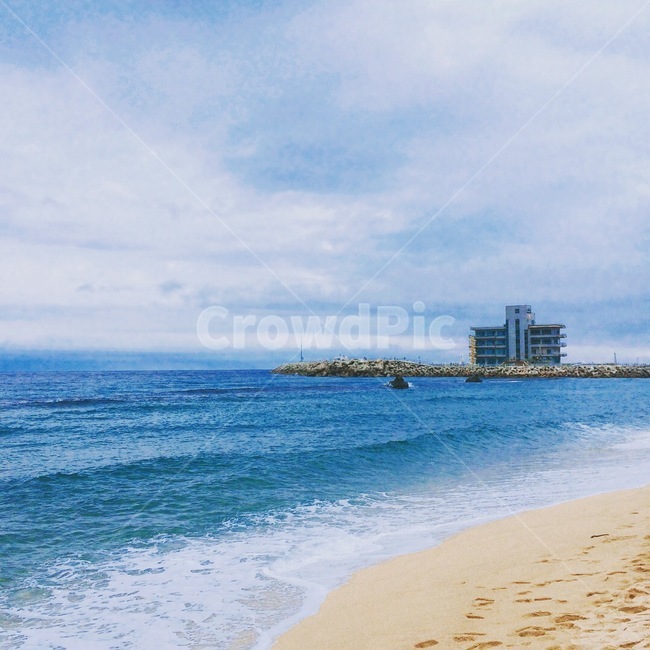 푸른바다,파도,모래,해수욕장,방파제,구름,해변,바다,beach,sea