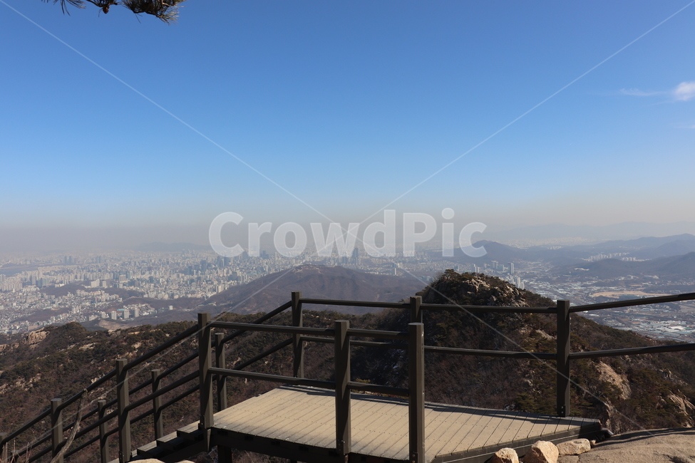 서울,계단,등산로,등산,미세먼지,자연,풍경,nature,landscape,handrail,난간,banister,railing
