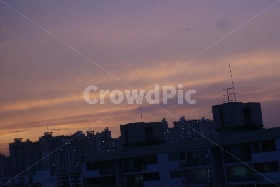 자연,하늘,구름,노을,아파트,건물,저녁,도시,풍경,city,landscape
