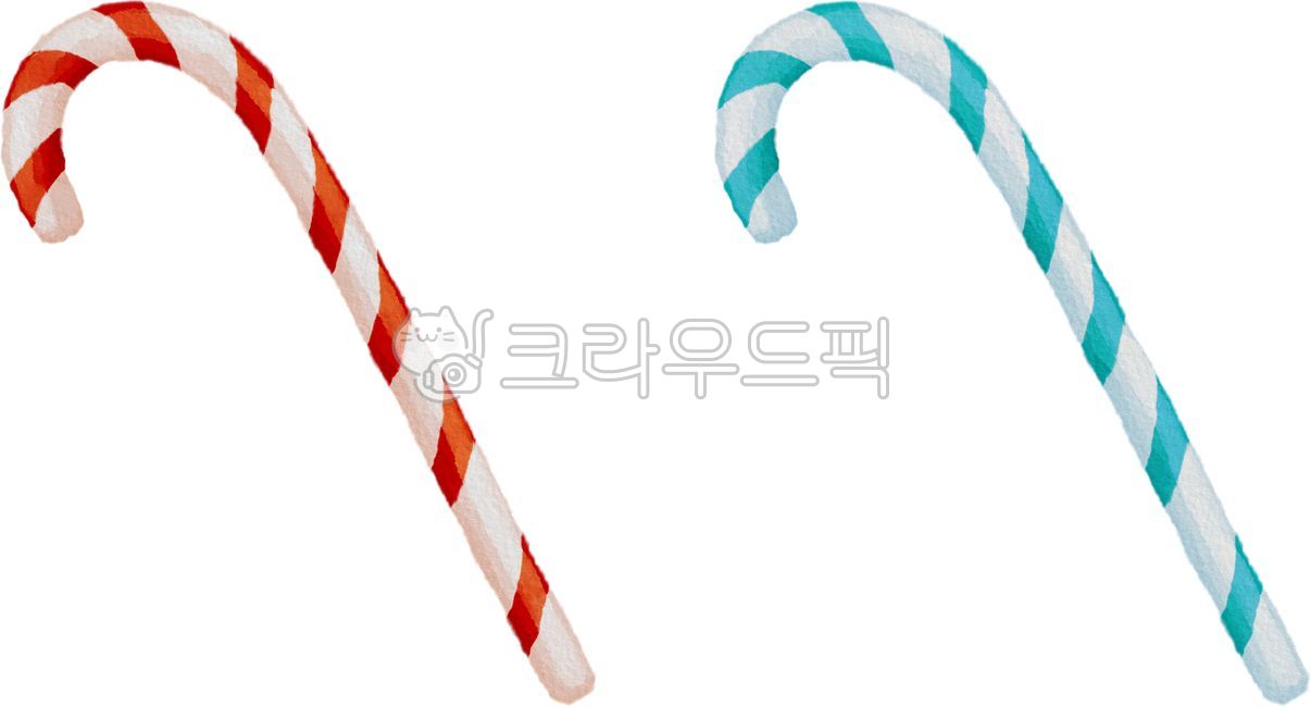 지팡이사탕,겨울,장식품,사탕,막대사탕,음식,크리스마스,축하카드장식,수채화,그림,줄무늬,크리스마스장식,그래픽,일러스트레이션,graphic,illustration