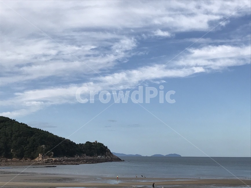 바다,풍경,서해,잔잔함,파도,구름,날씨,평온