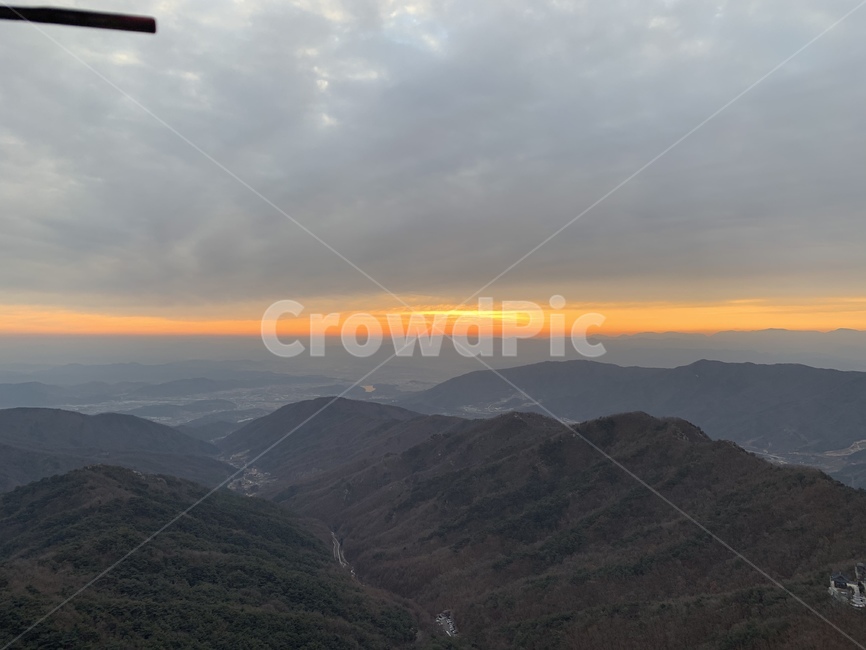 노을,풍경,산,경치,시작