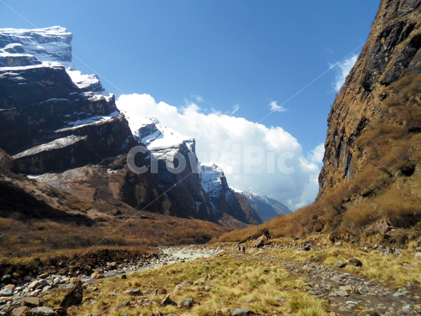 mountainrange,ice,trail,mountain,high,highland,sky,mountain range,water,canyon,snow,background,machapuchare,wilderness,nepal,valley,trekking,rock,ridge,glacier,annapurna,nature,peak,deurali,hill,himalayas,outdoors,machapuchre,landscape