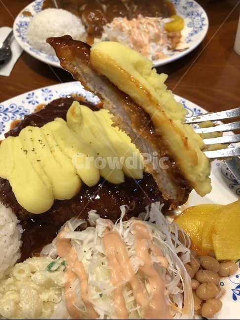 포크,클로즈업,먹방인증,고구마,돈까스,음식,식재료,요리,food,cook,meal,dishes,food reserves,육류,고기,meat