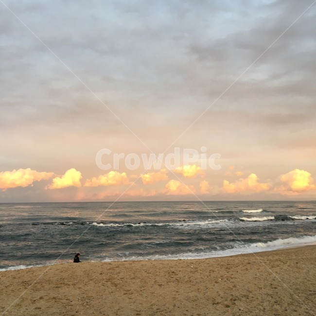 바다노을,ocean,바다,sea,water,모래사장,파도,바다풍경
