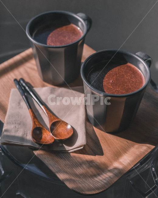 커피,코코아,카페,숟가락,컵,쟁반,음료수,drink,beverage