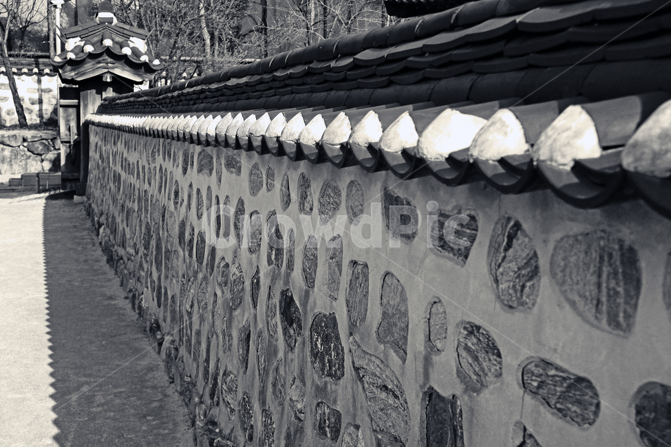 돌담,담벼락,한국의집,기와,담장,전통,전통가옥,한국전통,한국문화,korean traditional,korean culture,흑백,모노톤,monochrome,black and white