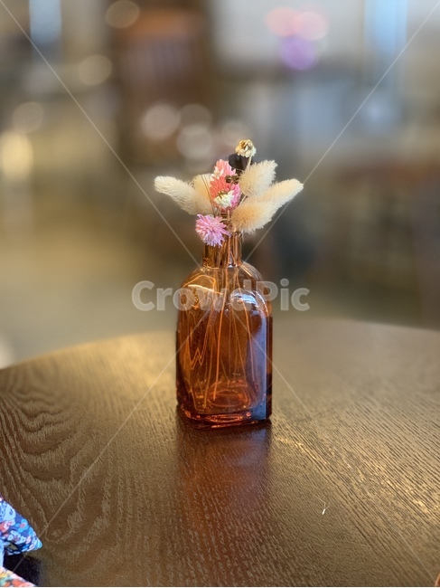 꽃병,배경화면,꽃,보케,갈색