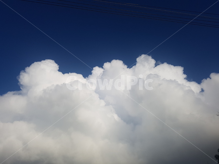 파랑,하늘,구름,뭉개뭉개,sky