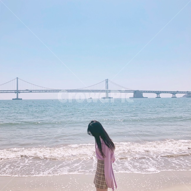 바다,부산,해운대,풍경,여행,해변,바다,beach,sea,사람,인물,인간,human,person,여성,여자,woman,female,lady