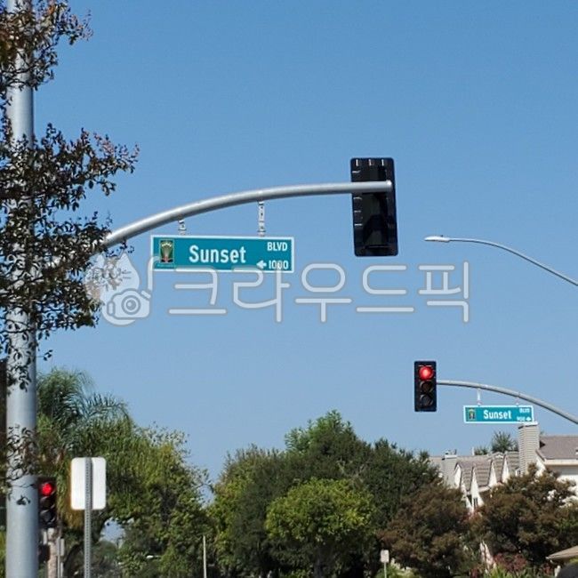 미국표지판,미국길거리,미국신호등,신호등,미국도로
