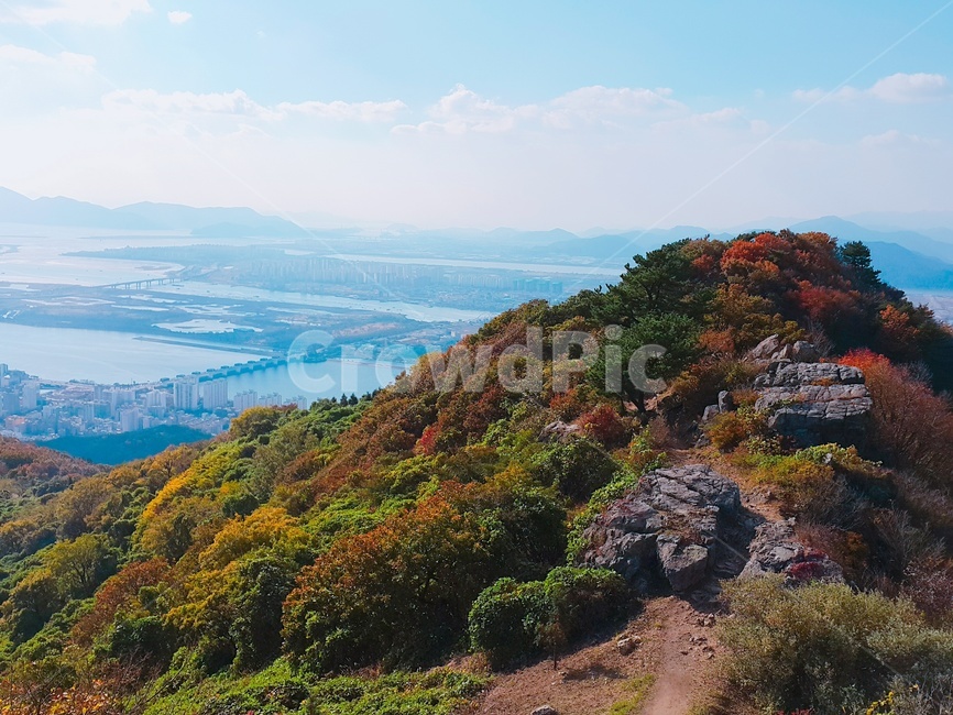 가을산,단풍,하늘,산,정상,나무,승학산,등산,전망,구름,단풍나무,가을,부산