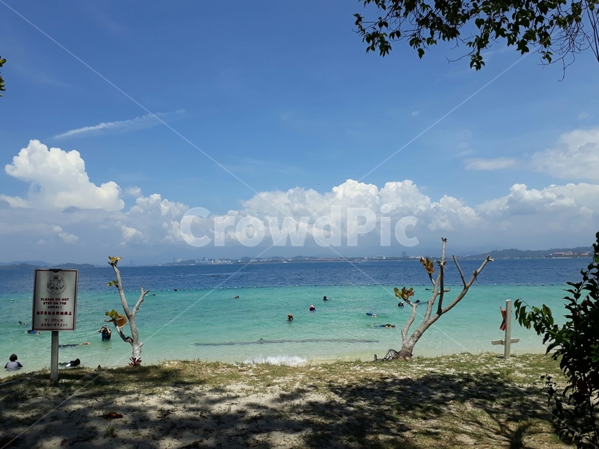 여름,바다,코타키나발루,해외,열대,푸른,맑은,summer,sea,ocean,열대기후,동남아,휴양지,구름,하늘,파란,수평선,바닷물