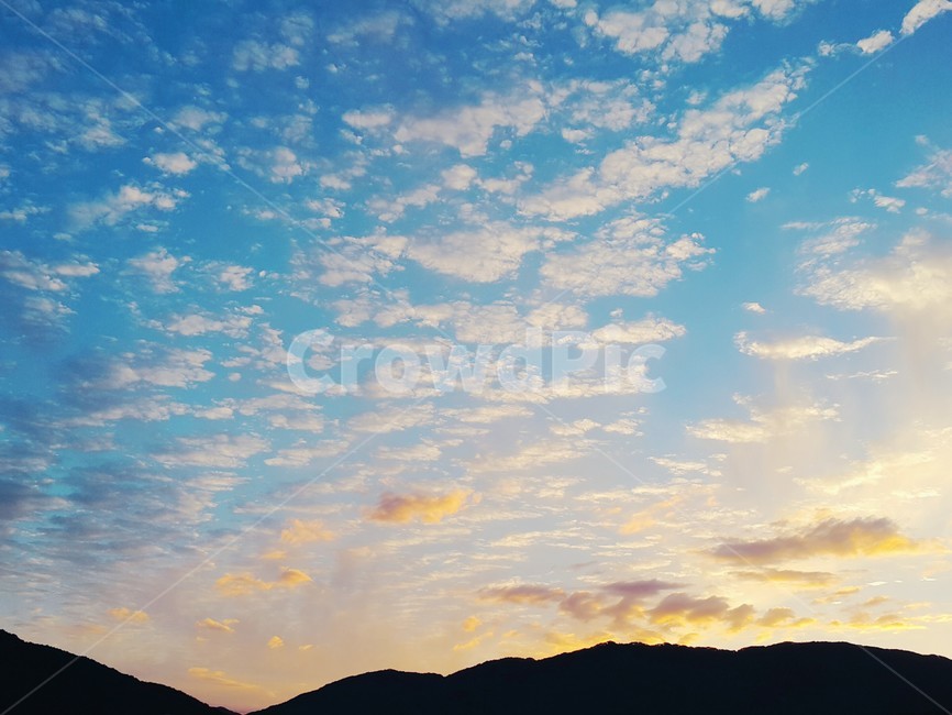 노을,구름,맑은하늘,풍경,feeling