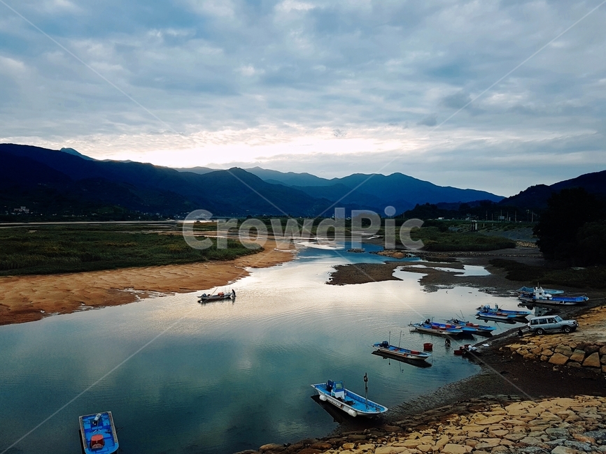 풍경,하동,섬진강,해질녘,자연,강,landscape,nature,흐린날,강물,분위기