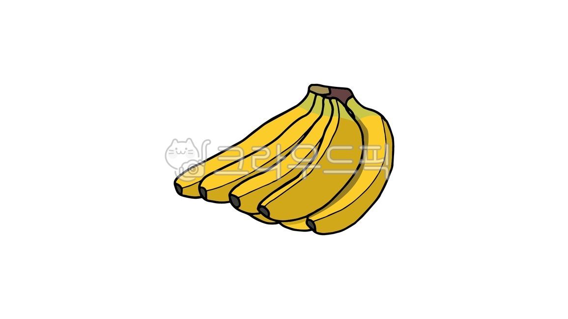 바나나,banana,과일,음식,바나나그림,fruit,food,열대과일,노란과일,손그림,드로잉,라인드로잉,그림,일러스트