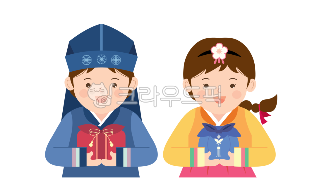 gift,dress,traditional clothes,formal attire,Chuseok illustration,Fujian,Hanbok props,smile,New Years Day Illustration,gift box,New Year,sac,Chuseok image,children,happiness,tradition,Male and female children,new year,parcel,Box,young master,clothes,Male 