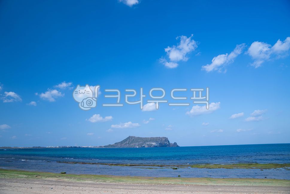 제주도,파란하늘,파란바다,성산일출봉,자연