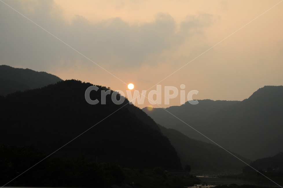 자연,하늘,구름,해,산,노을,자연,풍경,nature,landscape,outdoors,옥외