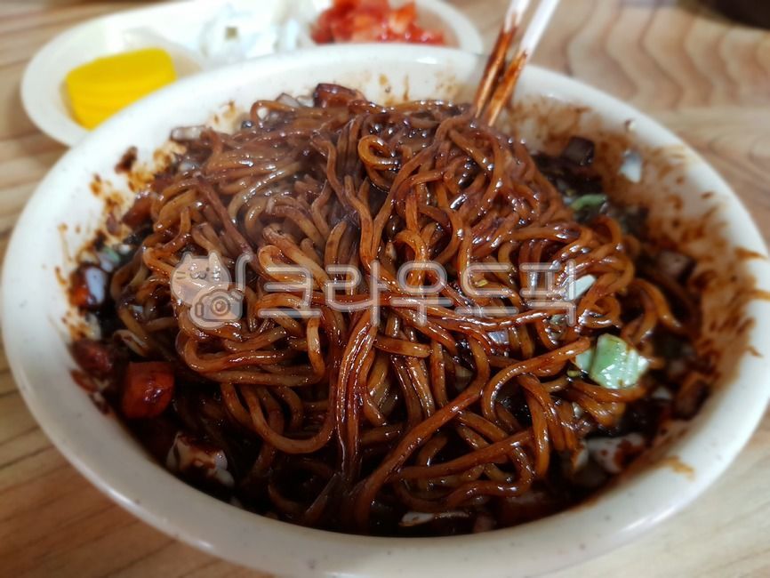 food, noodle, 음식, 중식, 자장면, 사진,이미지,일러스트,캘리그라피 - taberudake작가