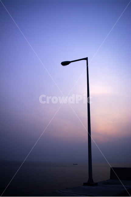 자연,풍경,하늘,바다,nature,노을,가로등,lamppost