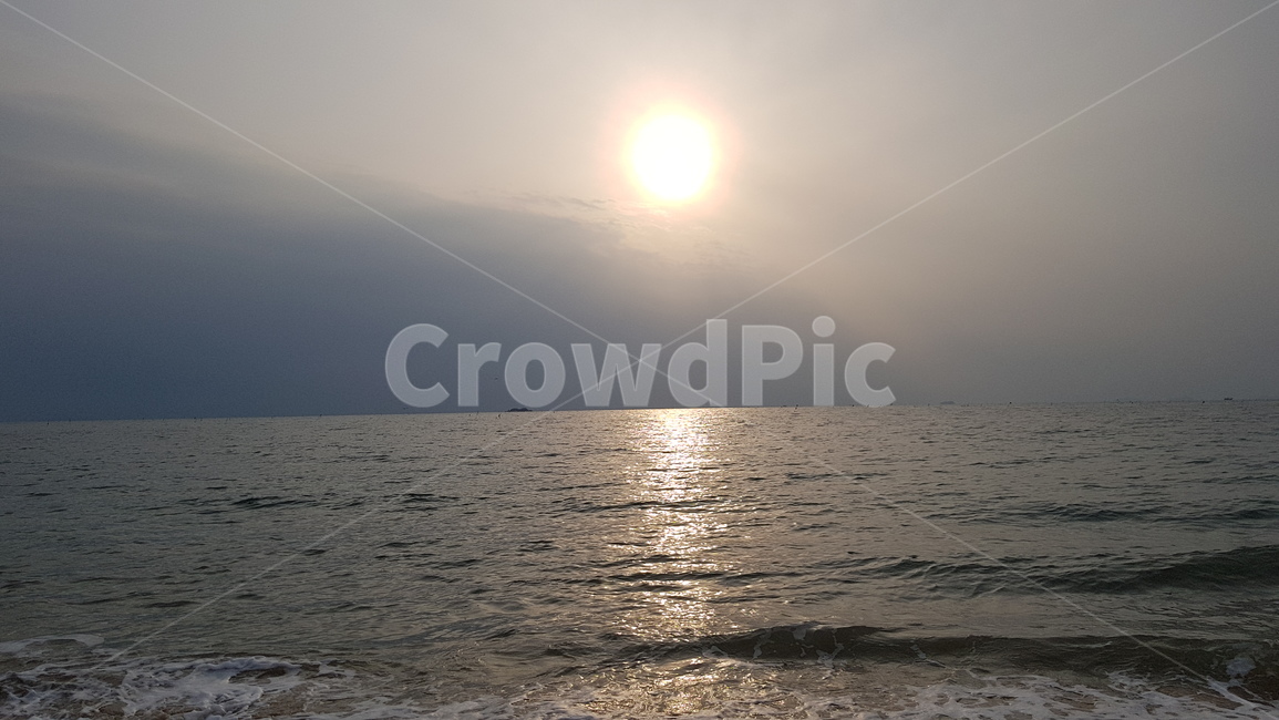 바다,저녁,노을,일몰,잔잔한풍경