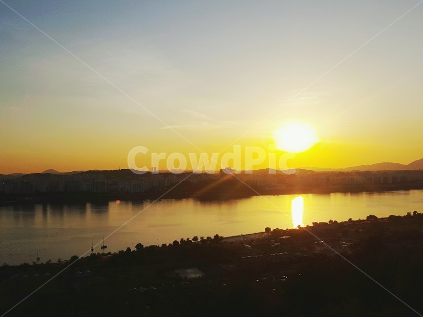 한강,하늘공원,하늘,해,공원,도시,일몰,주차장,풍경,city,park,sky,sun,parkinglot