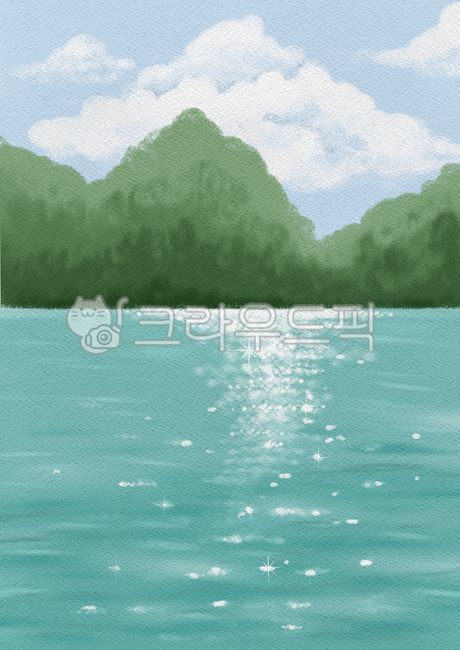 일러스트,배경,배경화면,산,강,윤슬,강일러스트,그림