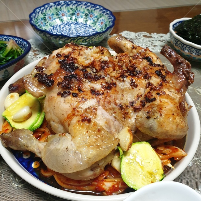 닭요리,통닭,에어프라이어요리,닭고기,닭,음식,요리
