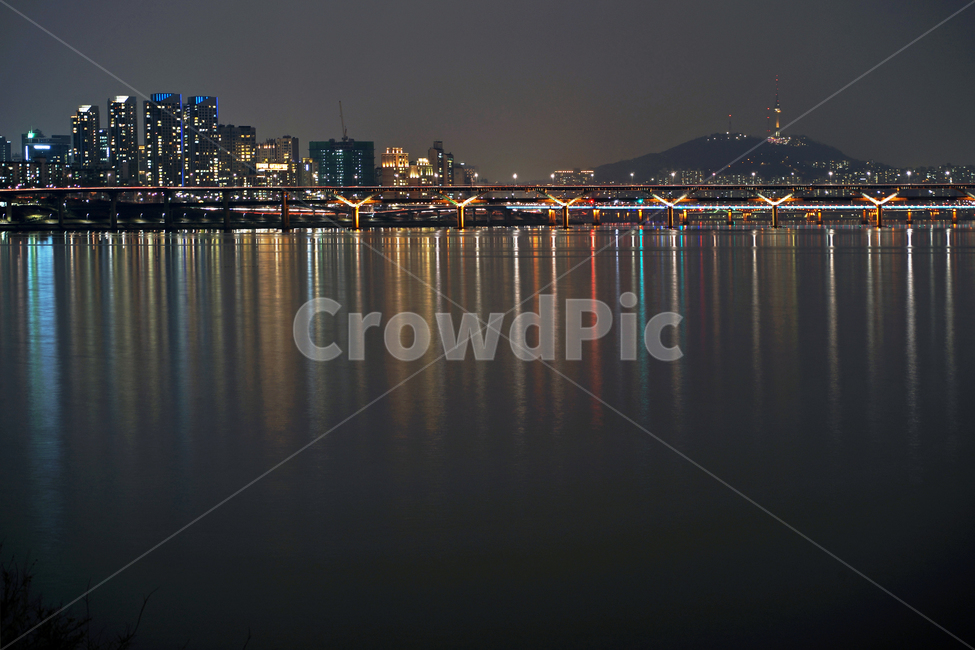 한강,야경,반영,조명,불빛,청담동,청담대교,야경,밤,풍경,nightscape,night,landscape