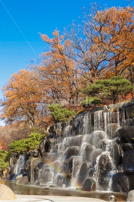 폭포,무지개,야외,nature,water,waterfall,물,가을,파란하늘,자연