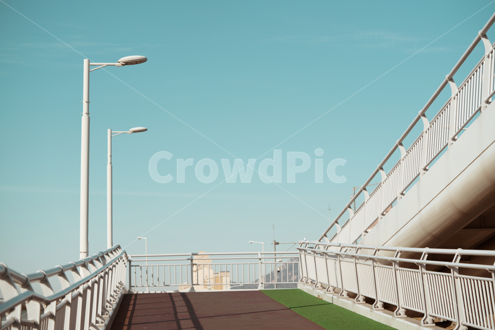 하늘,가로등,자연,야외,sky,색감,파랑색,거리,난간,handrail