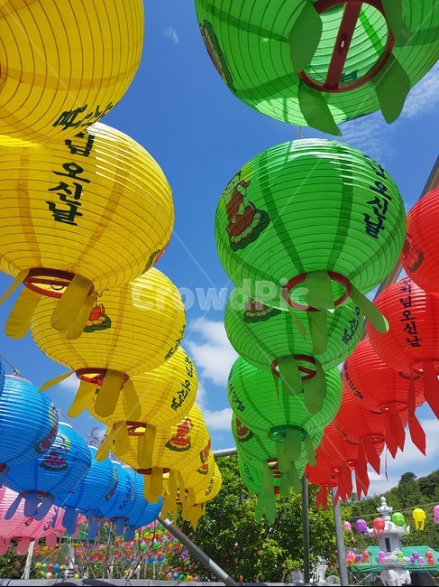 연등,사찰,부처님오신날,하늘,맑음,만불사,종교,신앙,religion,belief,faith,축제,행사,festival,carnival,event
