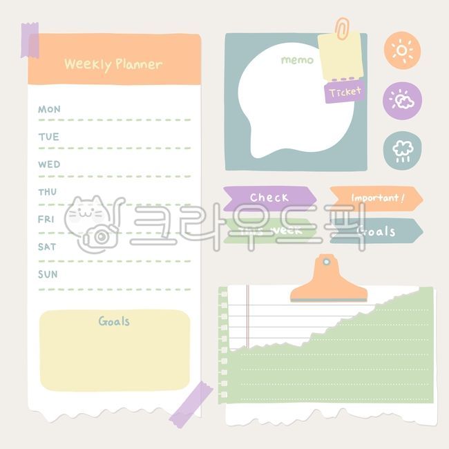 메모, 메모지, 떡메모지, 떡메, 노트, 사진,이미지,일러스트,캘리그라피 - SLEA작가