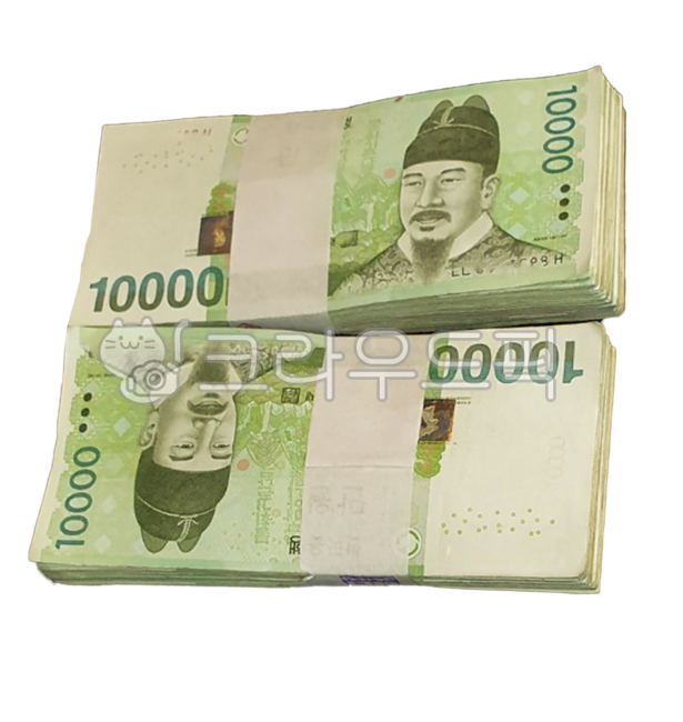 wad of cash,money,bundle of cash,000 won bill,cash,000 won,10