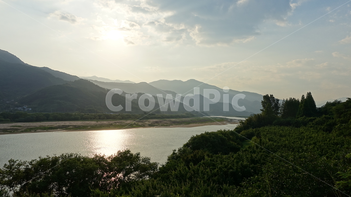 하동,섬진강,해질녘,석양,dusk,산,강,구름,sunset,산맥,산자락,황혼,빛,LIGHT,river,풍경,전망,구릉