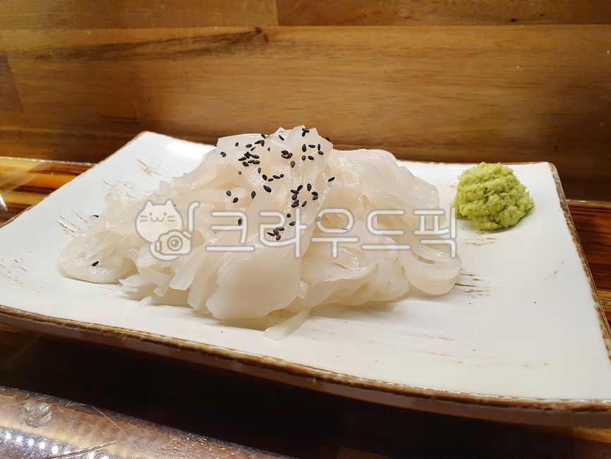 한치회, 한치, 수산물, 회, 술안주, 사진,이미지,일러스트,캘리그라피 - 마운트작가
