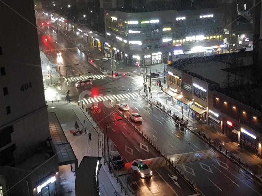 도로,교차로,경치,풍경,눈